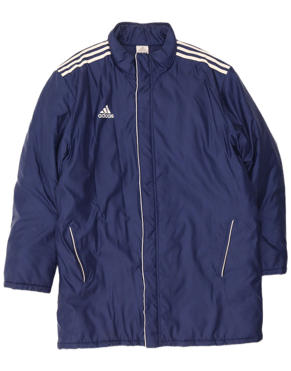 Męski płaszcz wiatrówkowy Adidas UK 50/52 2XL granatowy nylon
