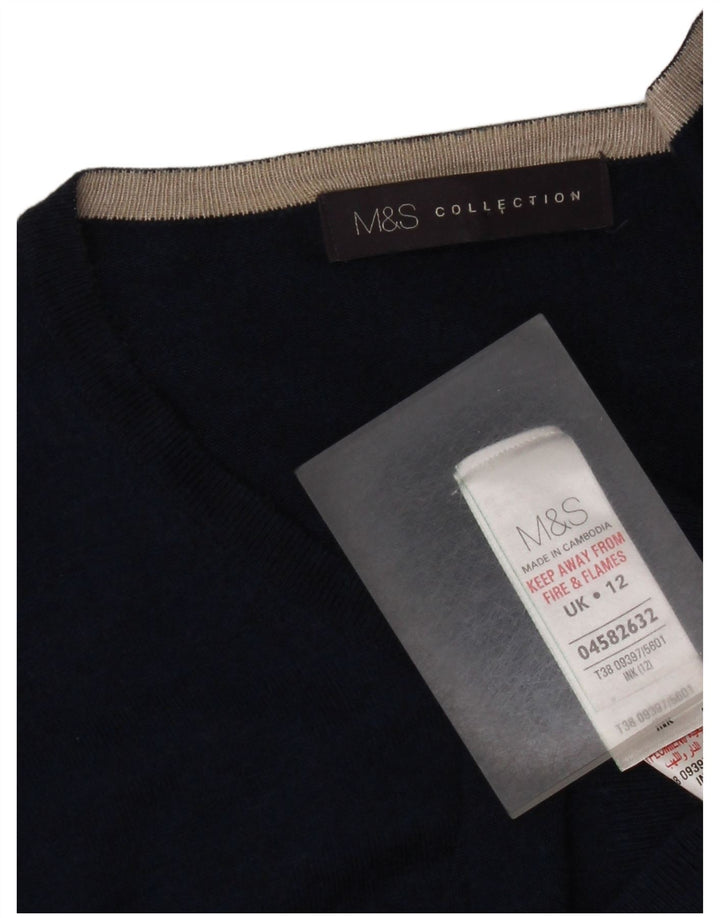 Sweter damski Marks & Spencer UK 12, średni granatowy, wiskoza