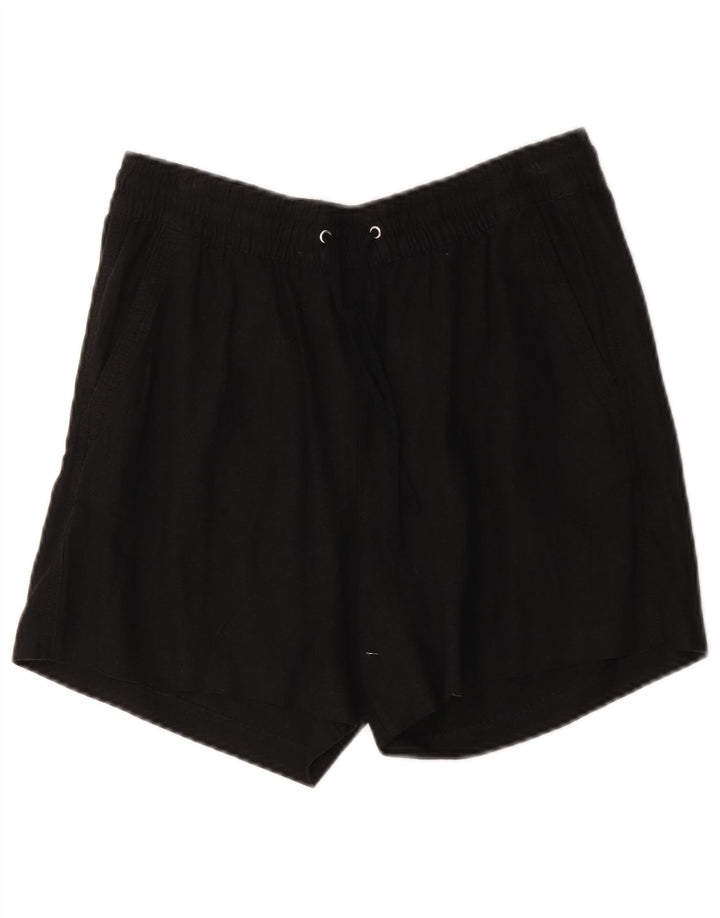 Marks & Spencer Damskie spodenki Chino UK 12 Medium W30 Czarne lniane