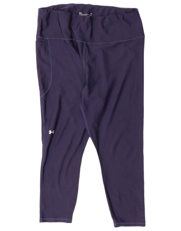 Damskie legginsy kompresyjne Under Armour Capri UK 20 2XL Granatowe sportowe