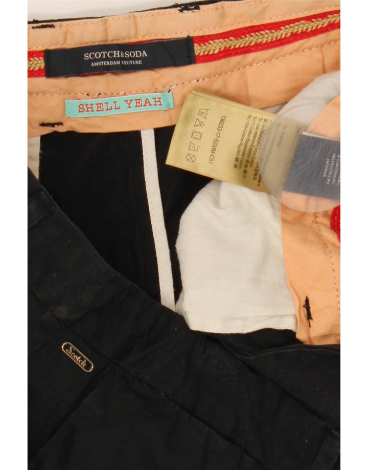 Męskie spodenki Chino Scotch & Soda W33, średnia czarna bawełna