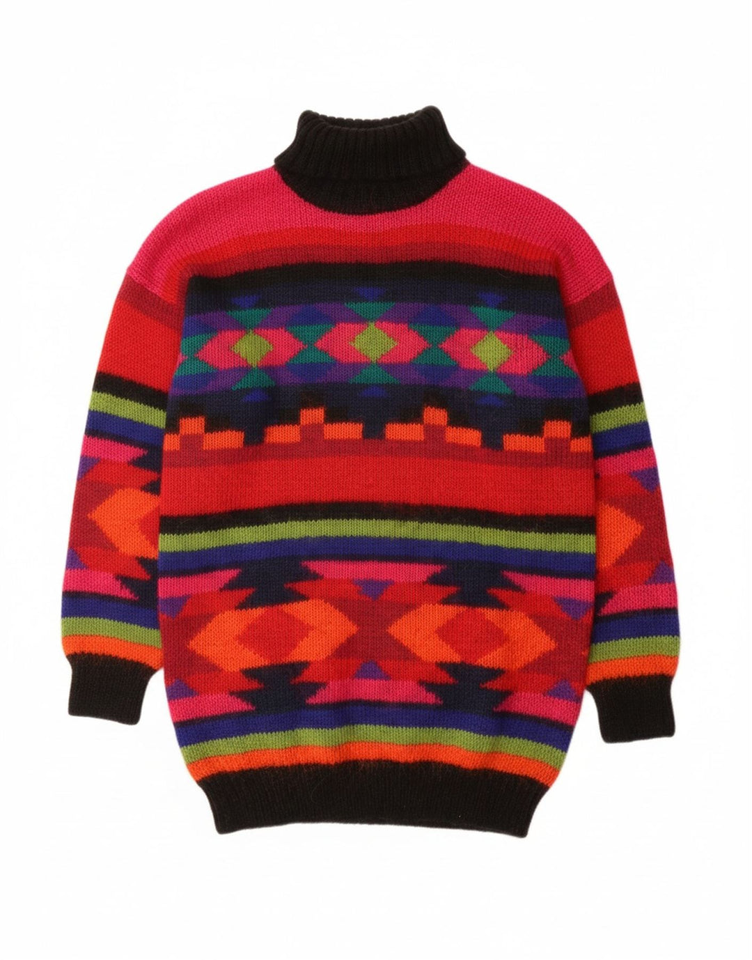 BHS Damski sweter z golfem UK 10/12 Średni wielobarwny