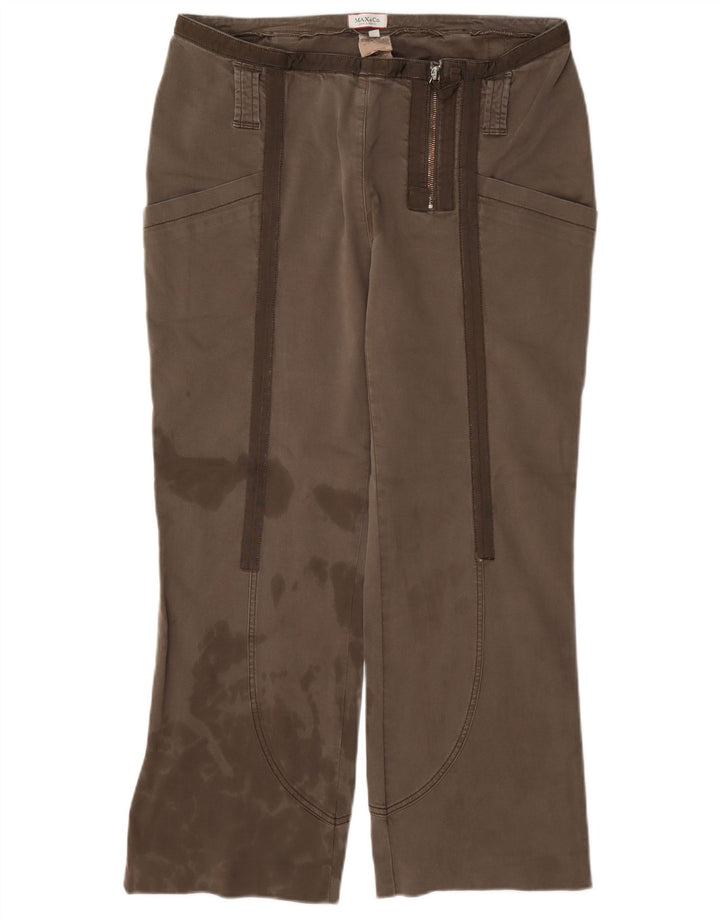 Spodnie damskie Max & Co. UK 16 Large W34 L24 Brązowe
