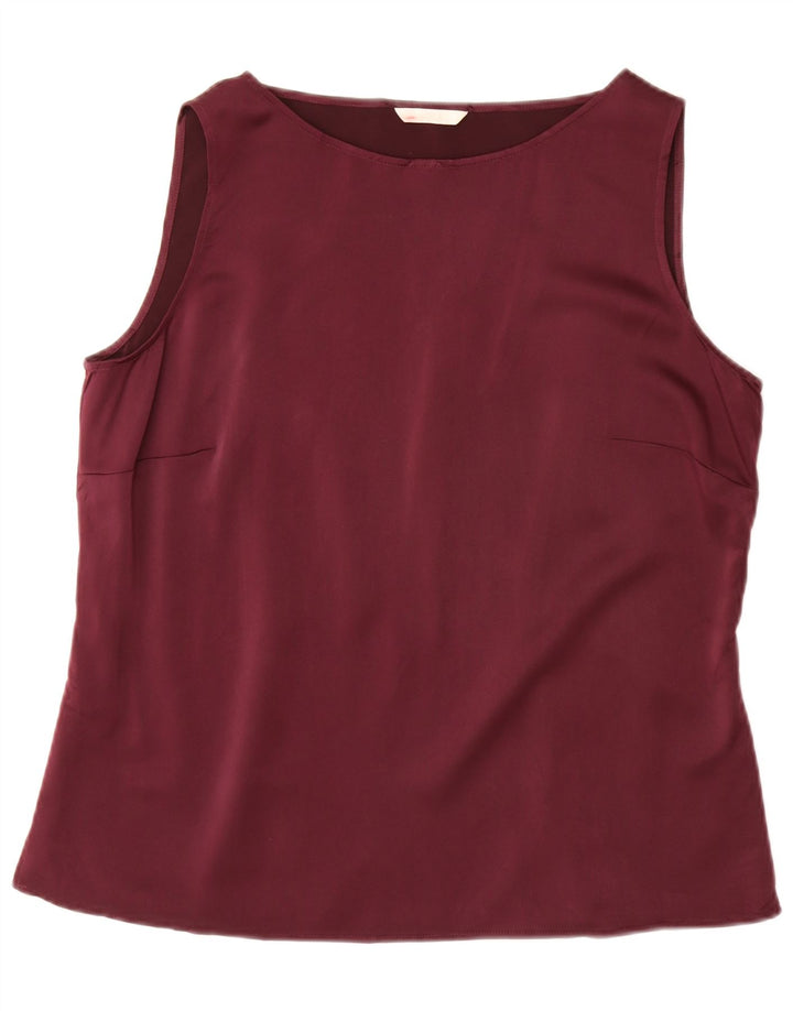 Damska bluzka bez rękawów Marks & Spencer, UK 18 XL, bordowy poliester