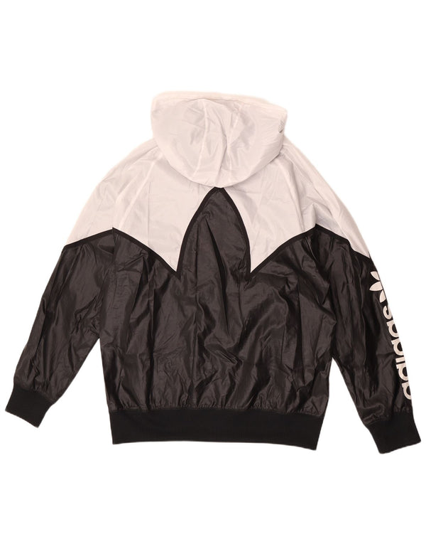 Męska kurtka przeciwdeszczowa Adidas Graphic UK 40 z dużym czarnym blokiem kolorów