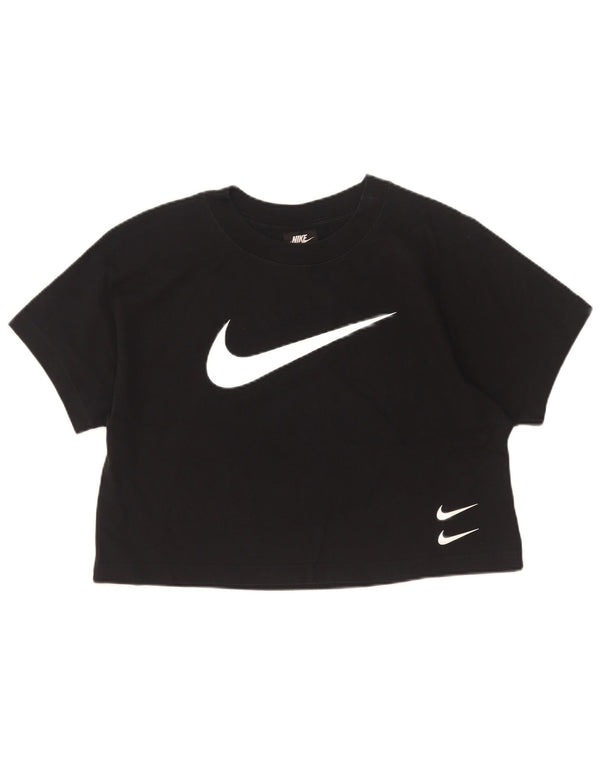 Damski T-shirt Nike Crop Graphic Top UK 16, duży, czarny, bawełniany