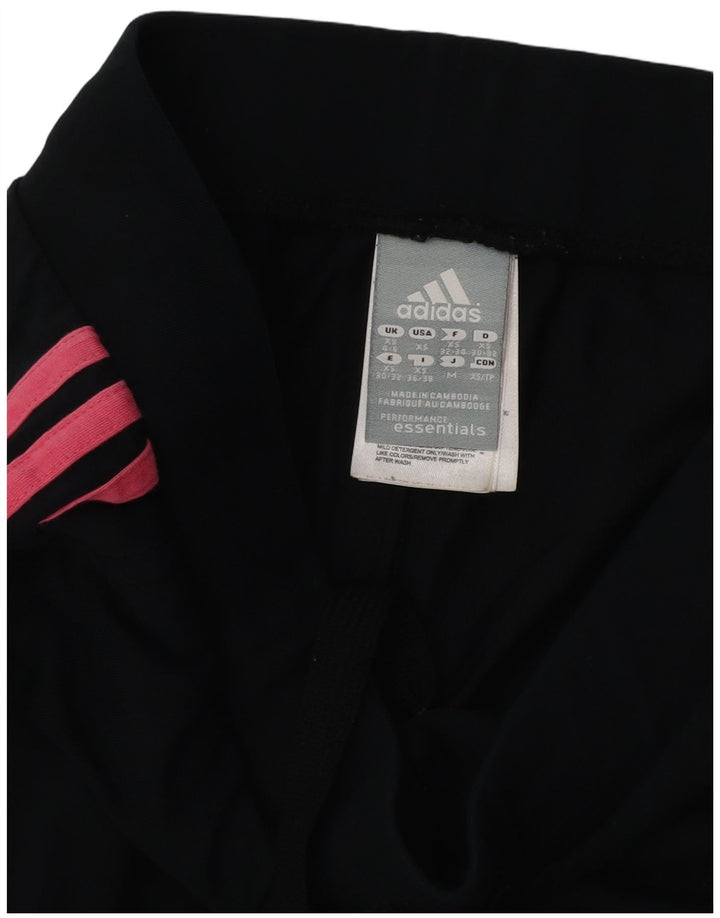 Damskie spodnie dresowe ADIDAS Climalite Joggers UK 4/6 XS Czarna bawełna