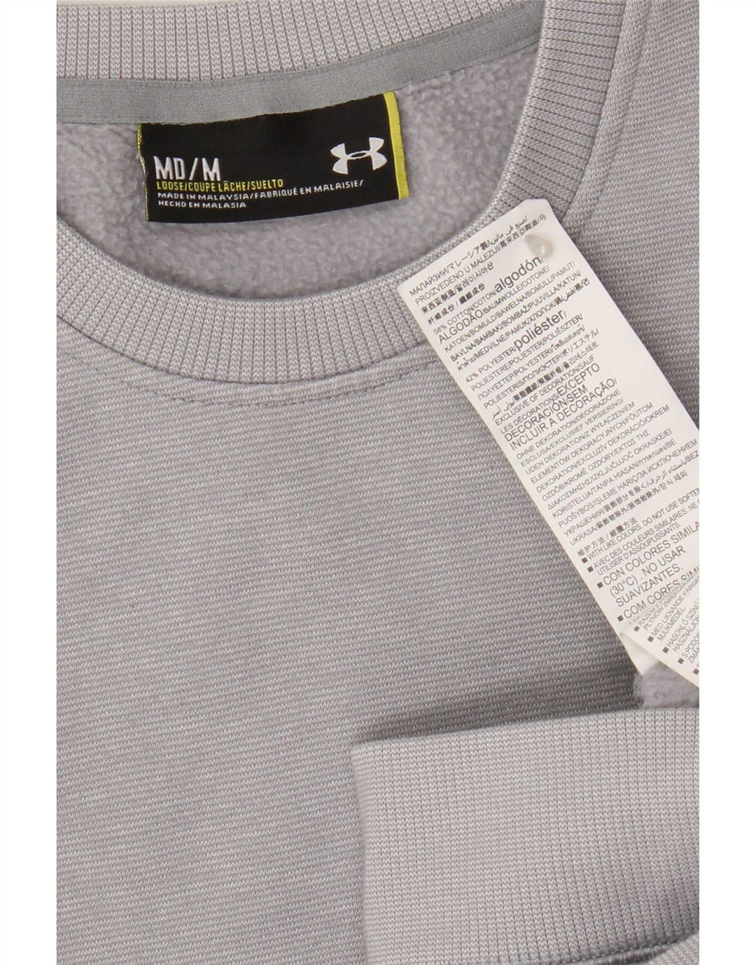 Męski sweter Under Armour, średnioszary, bawełniany