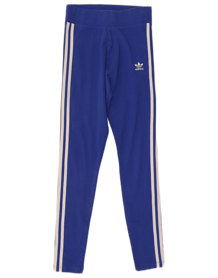 Legginsy Damskie Adidas UK 8 Małe Niebieskie Bawełniane