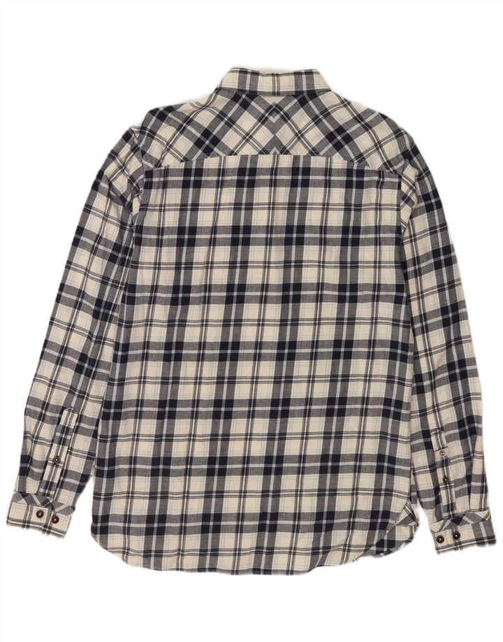Męska koszula flanelowa Timberland o regularnym kroju, bawełniana w średnią niebieską kratkę