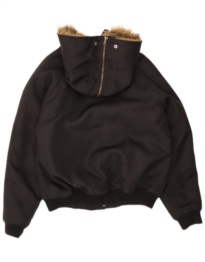 Męska kurtka bomberka z kapturem Woolrich IT 46 Small Black Nylon