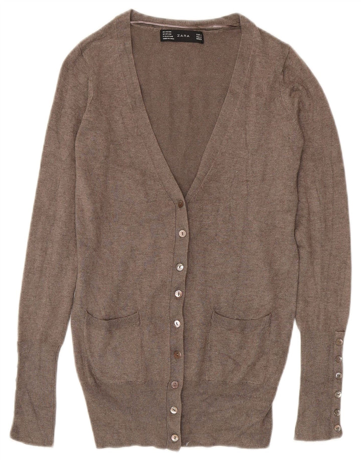 Sweter damski ZARA Cardigan UK 10 Small Szary Rayon