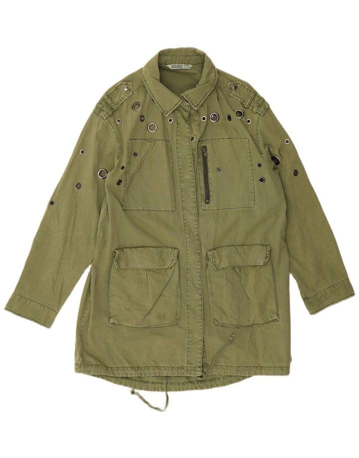 Damska, oversize'owa kurtka wojskowa Zara UK 14, średnia khaki