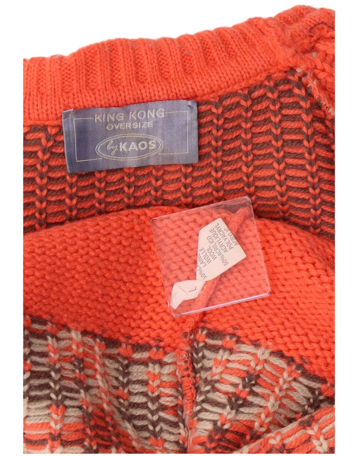 Damski sweter z golfem Kaos UK 16 Large Orange Fair Isle