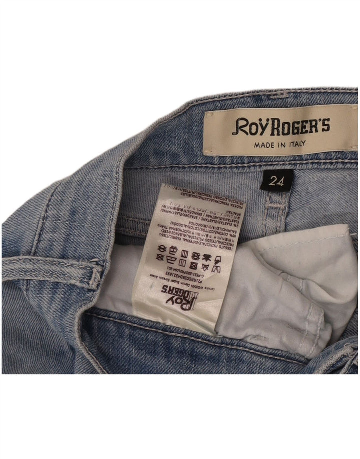 Damskie jeansy rozkloszowane Roy Rogers W24 L28 Niebieskie bawełniane