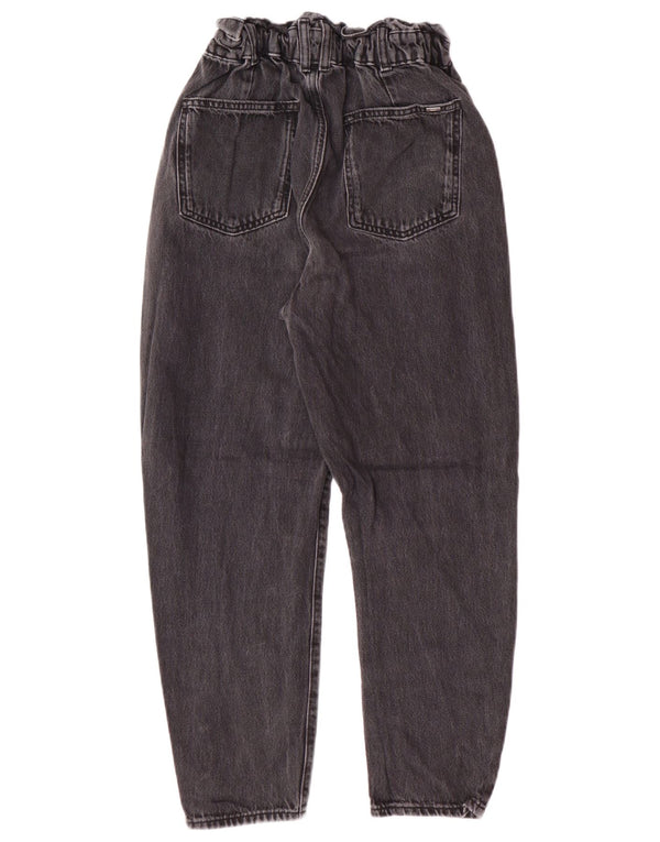 Damskie jeansy z wysokim stanem Zara EU 34 2XS W24 L25 Szare, bawełniane, nowoczesne