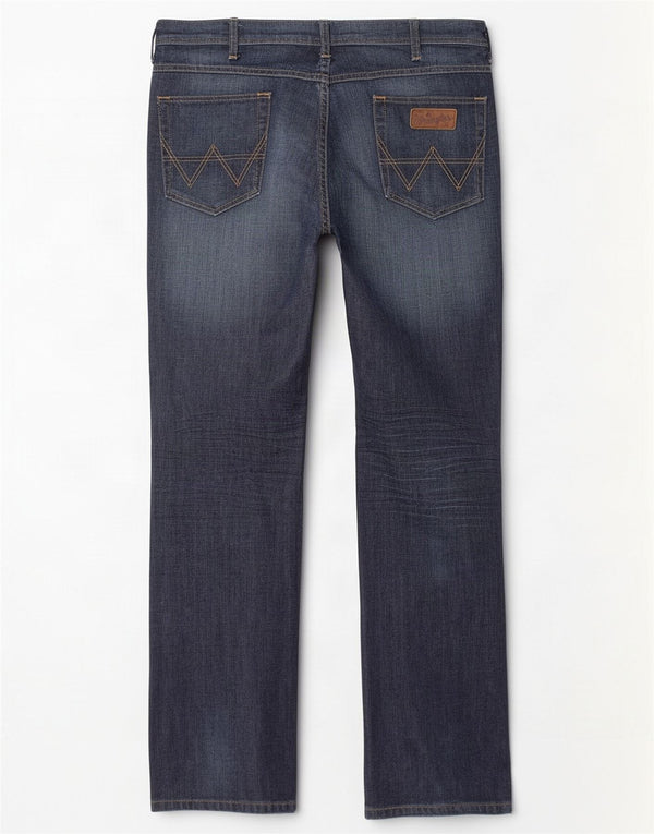 Męskie jeansy Wrangler Arizona Stretch Straight W34 L34 Granatowe, bawełniane
