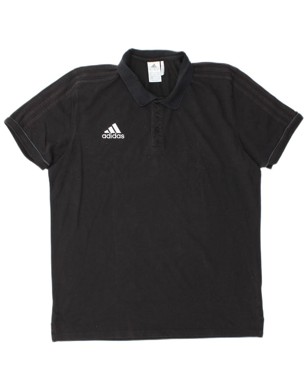 Męska koszulka polo ADIDAS Climalite XL, czarna, bawełniana