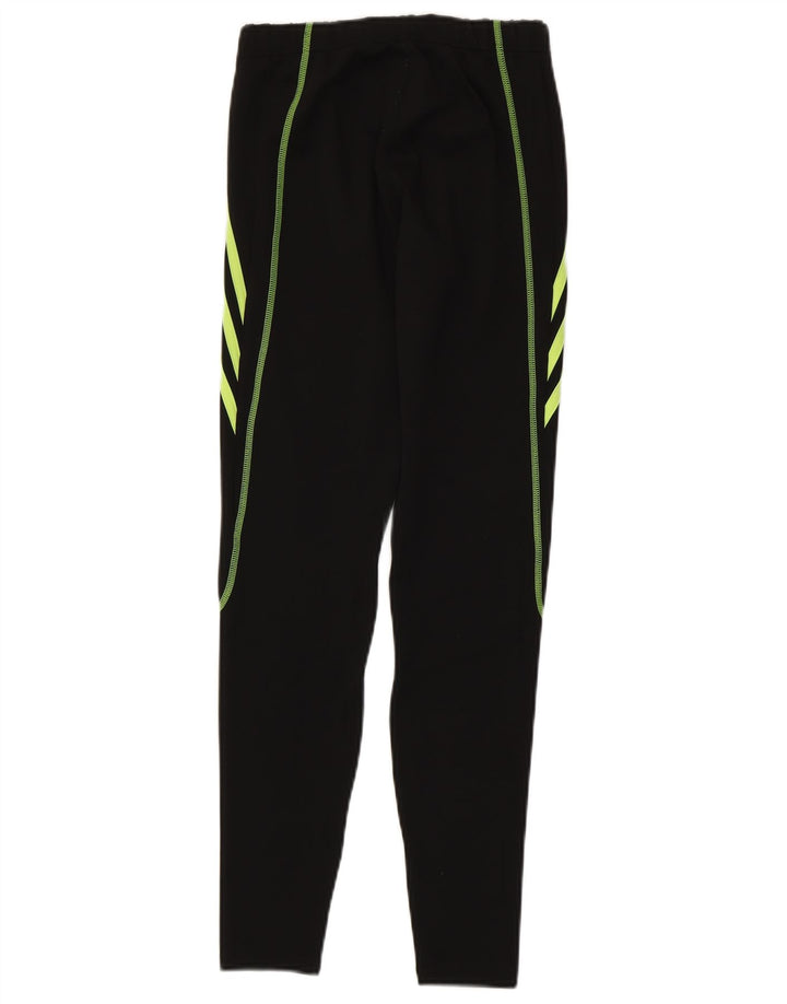 Damskie legginsy Adidas Climalite UK 10, małe, czarne, poliestrowe