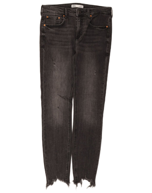 Damskie jeansy rurkowe Zara w trudnej sytuacji EU 40 Medium W30 L28 czarne