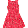 VINTAGE Womens Sleeveless A-Line Dress US 6 Medium Pink Floral Polyester Vintage Vintage and Second-Hand Vintage from Messina Hembry 