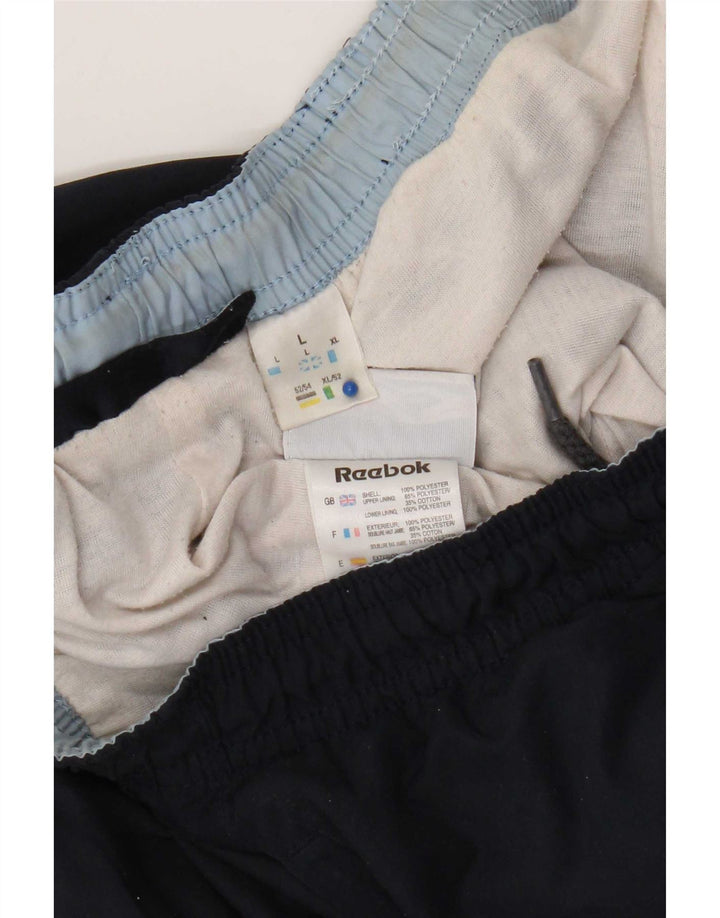 Męskie spodnie dresowe Reebok Joggers, duże, granatowe, poliestrowe