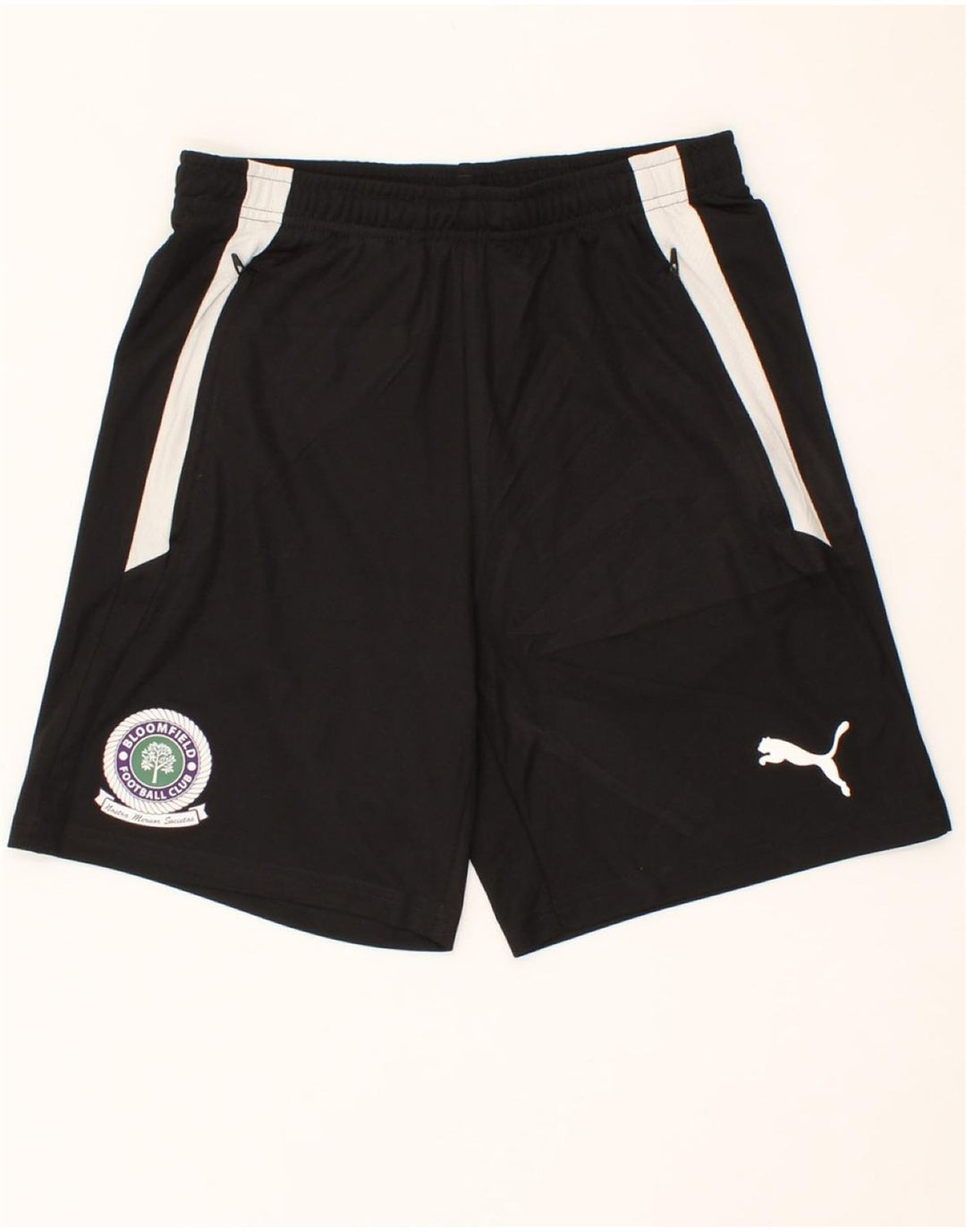 PUMA Mens Sport Shorts Small  Black Colourblock Polyester Vintage Puma and Second-Hand Puma from Messina Hembry 