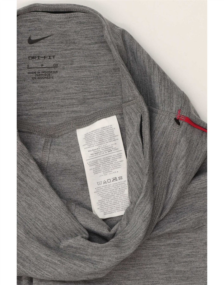 Damskie legginsy Nike Dri Fit Graphic UK 10, małe, szare, poliestrowe