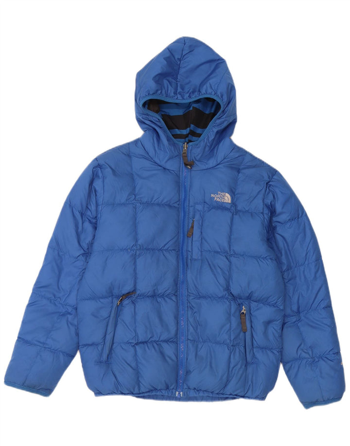 Dwustronna wyściełana kurtka chłopięca z kapturem The North Face 12-13 lat, duża, niebieska