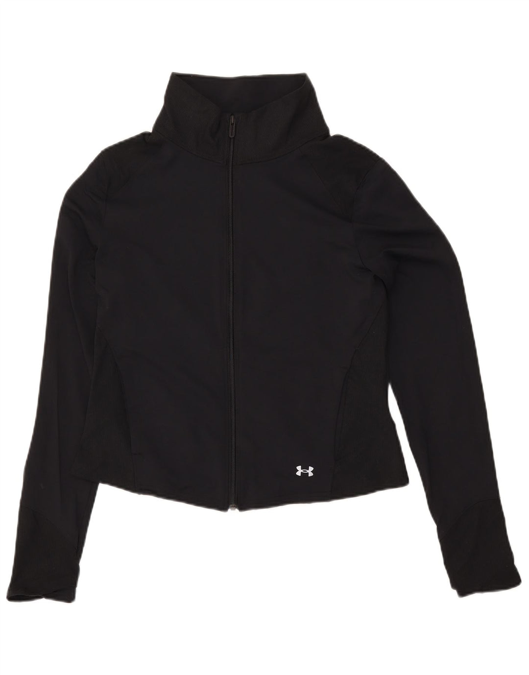 Damska kurtka dresowa UNDER ARMOUR Crop Top UK 14, duża, czarna, nylonowa