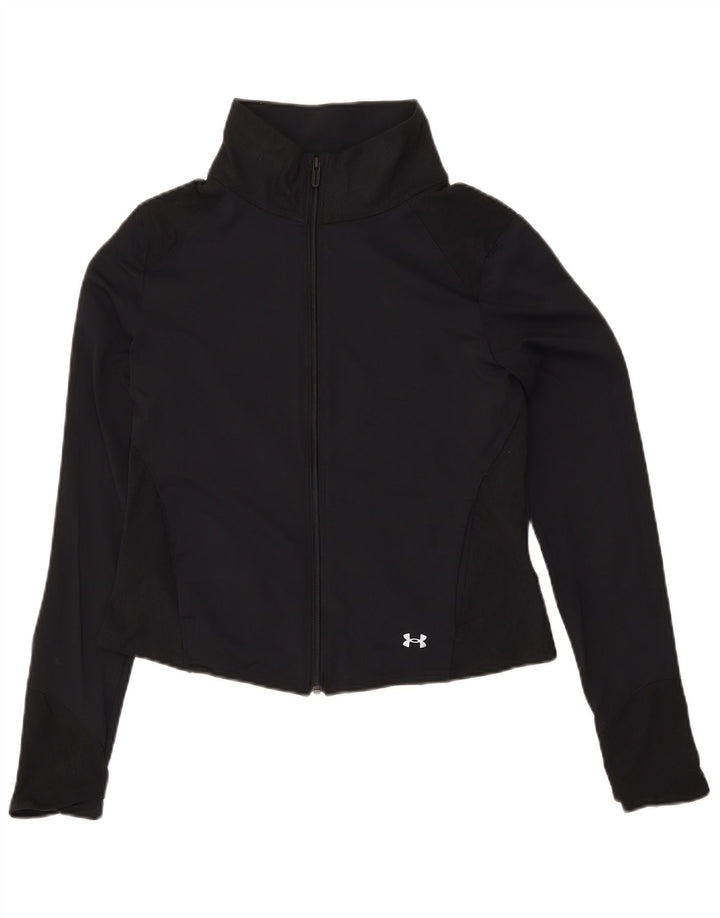 Damska kurtka dresowa UNDER ARMOUR Crop Top UK 14, duża, czarna, nylonowa