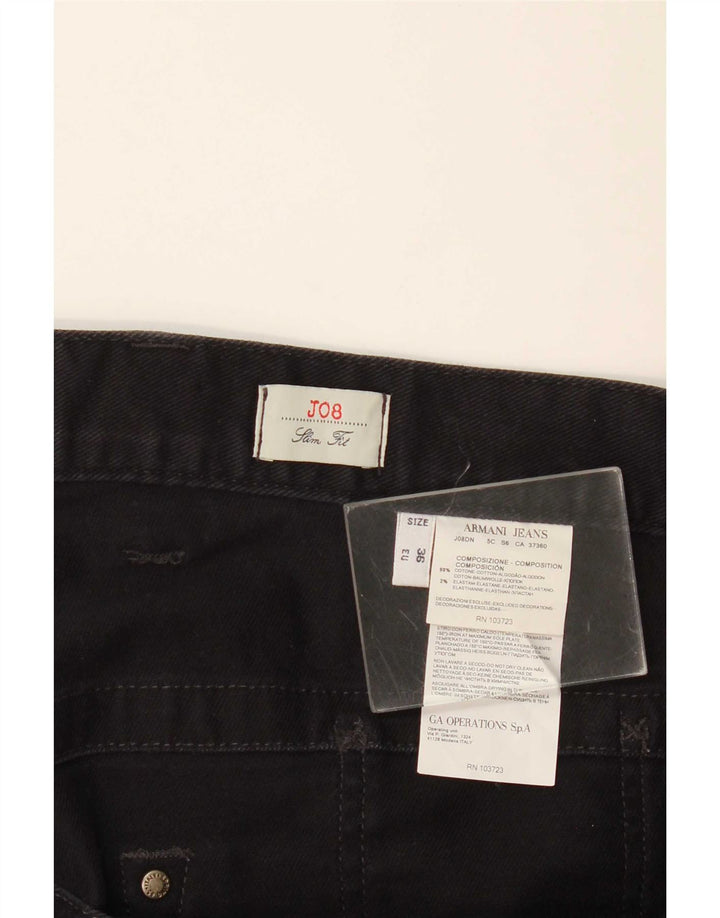 Armani Męskie J08 Slim Jeans W36 L30 Czarna bawełna