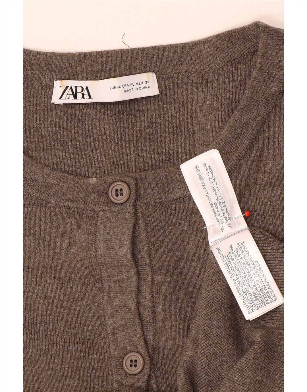 Sweter damski Zara Cardigan UK 18 XL, szary, modal