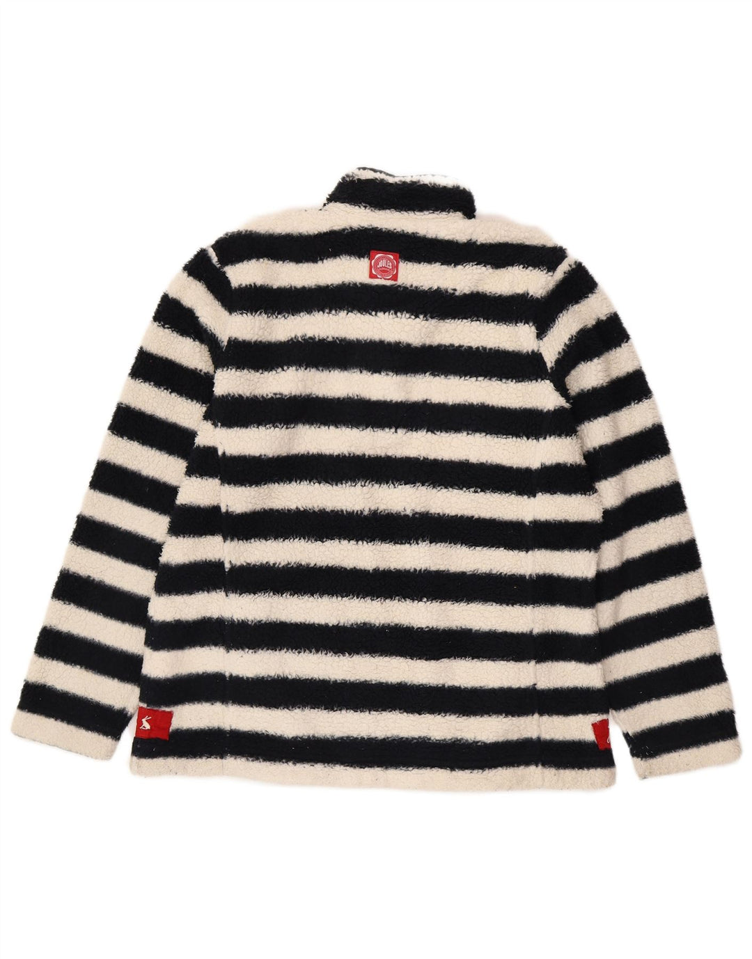 Damski sweter polarowy Joules Oversize UK 14, duży, czarny, poliestrowy w paski