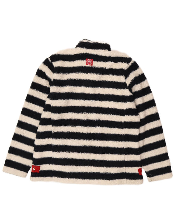 Damski sweter polarowy Joules Oversize UK 14, duży, czarny, poliestrowy w paski