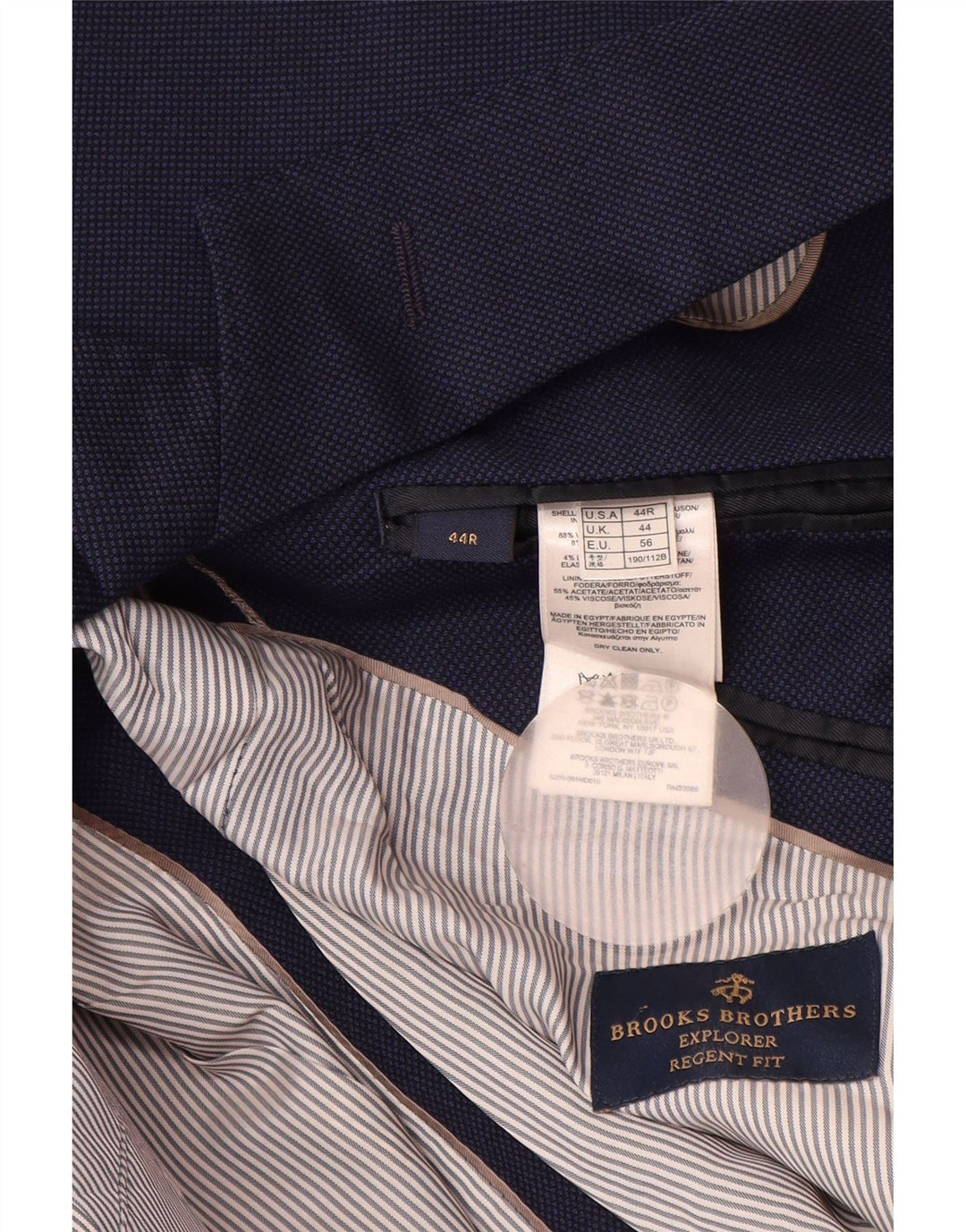 Kurtka marynarska Brooks Brothers Regent Fit UK 44 2XL Granatowa wełna