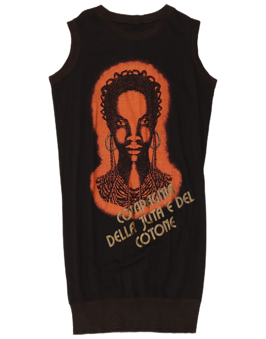 VINTAGE Damska sukienka bez rękawów z grafiką bąbelkową UK 14, średnia czarna