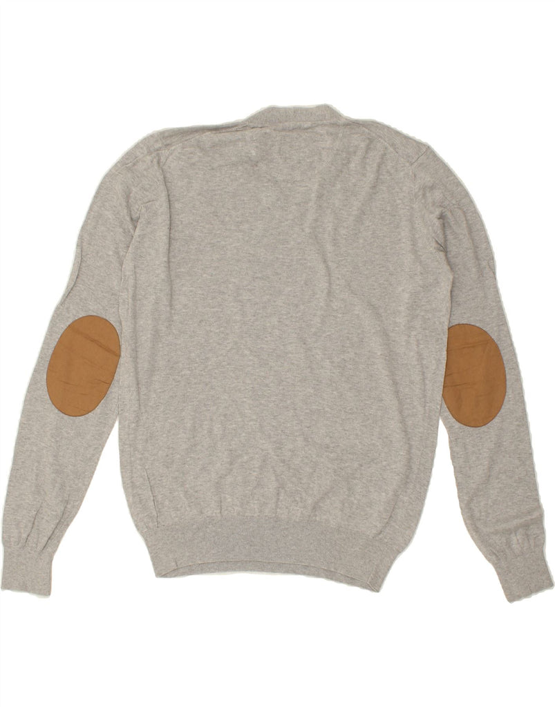 SCHOTT Mens V-Neck Jumper Sweater XL Grey Cotton Vintage Schott and Second-Hand Schott from Messina Hembry 