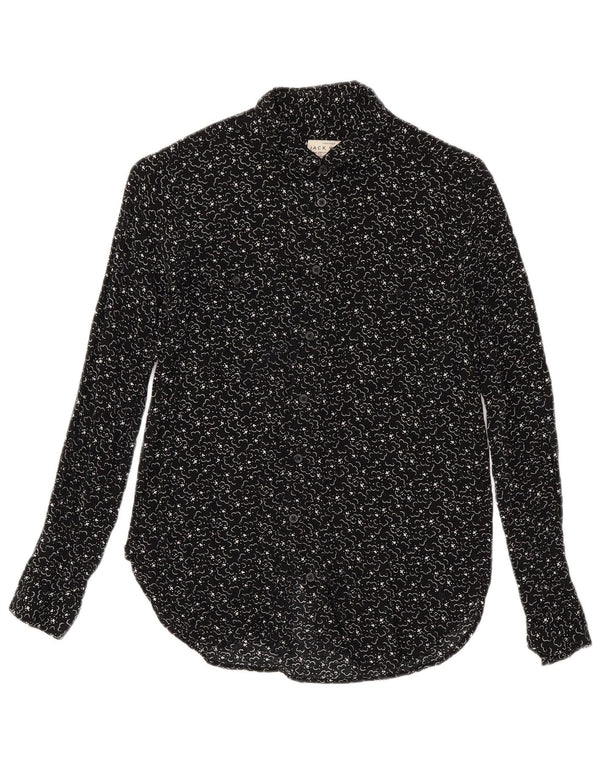 Damska koszula z długim rękawem Jack Wills Boyfriend Fit UK 6 XS, czarna, geometryczna