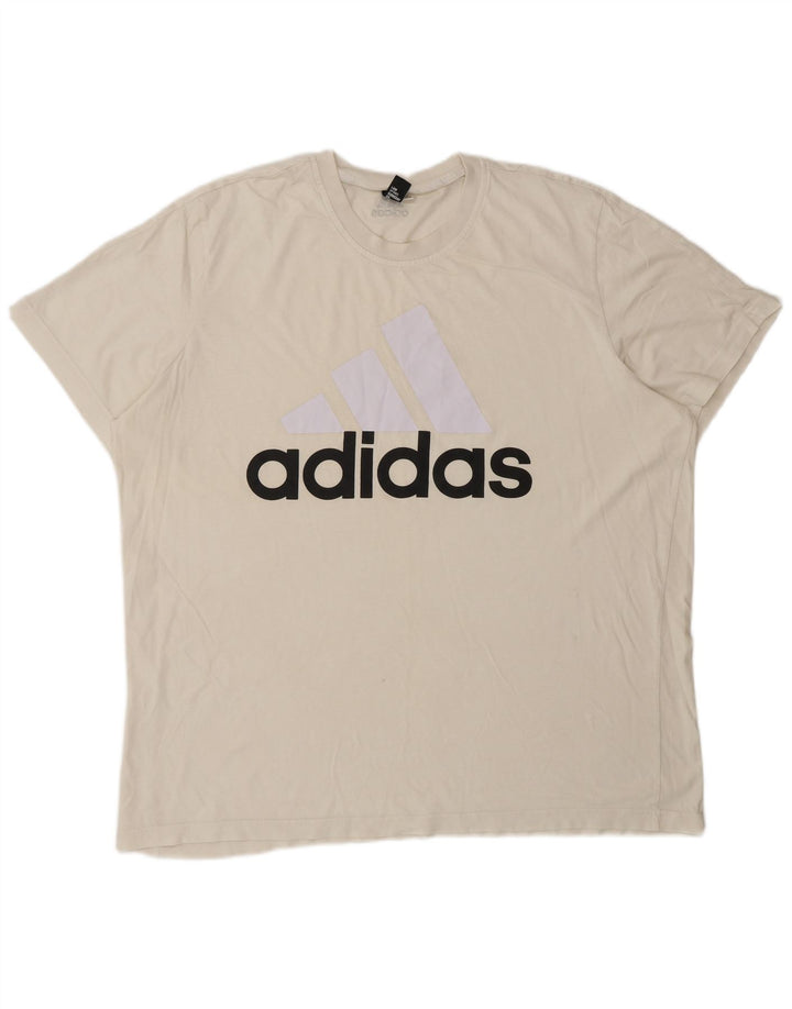 Męska koszulka graficzna Adidas Top 2XL Off White