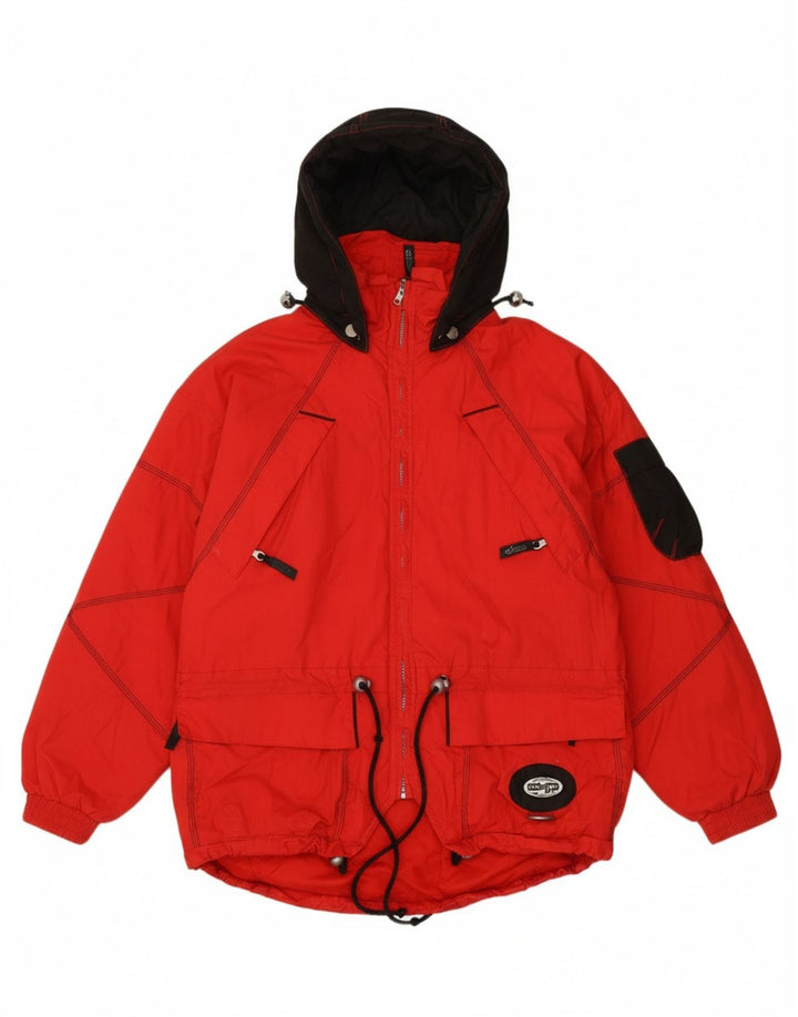 CMP Mens Hooded Windbreaker Jacket UK 40 Large Red Polyester