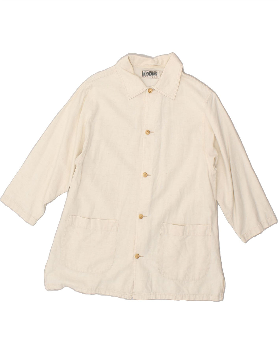 VINTAGE Girls Overcoat 13-14 Years Beige Cotton | Vintage Vintage | Thrift | Second-Hand Vintage | Used Clothing | Messina Hembry 