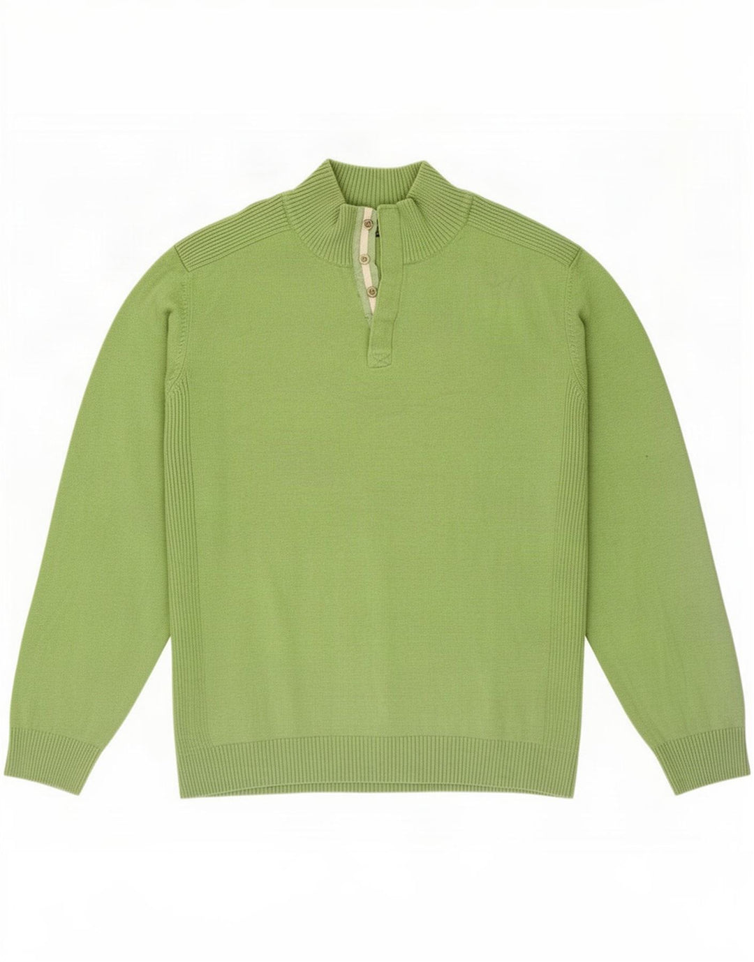 Męski sweter zapinany na guziki Massimo Dutti 2XL Zielony bawełniany
