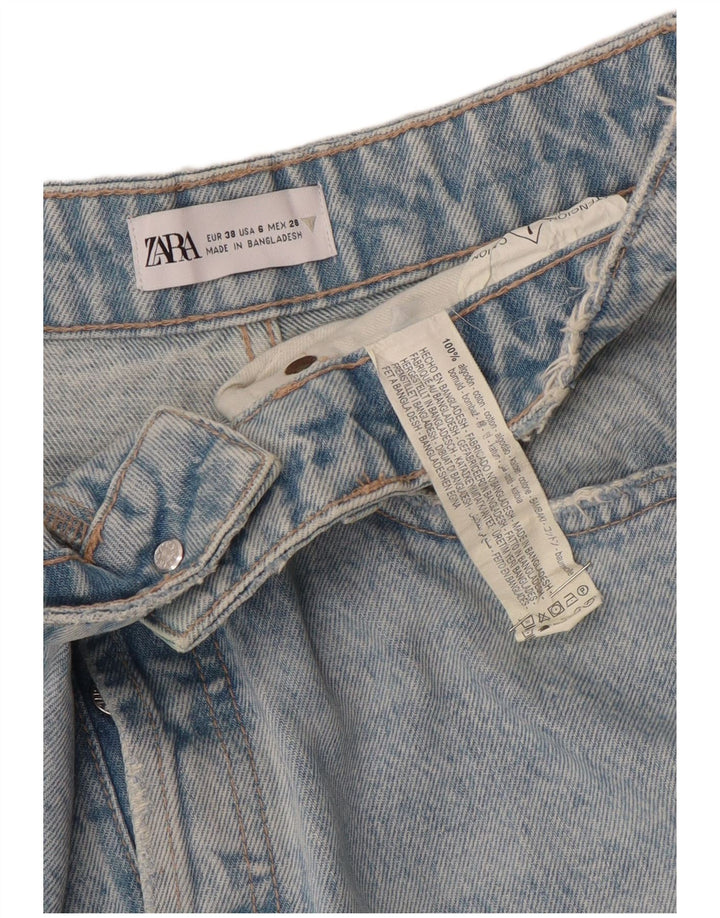 Damskie krótkie jeansy ZARA EU 38 Small W28 L25 Niebieskie bawełniane