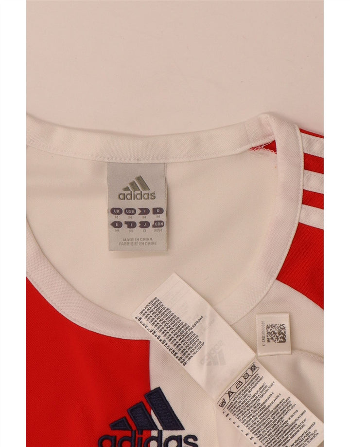 Męska koszulka Adidas Climalite z grafiką Top, średni czerwony poliester z blokami kolorów