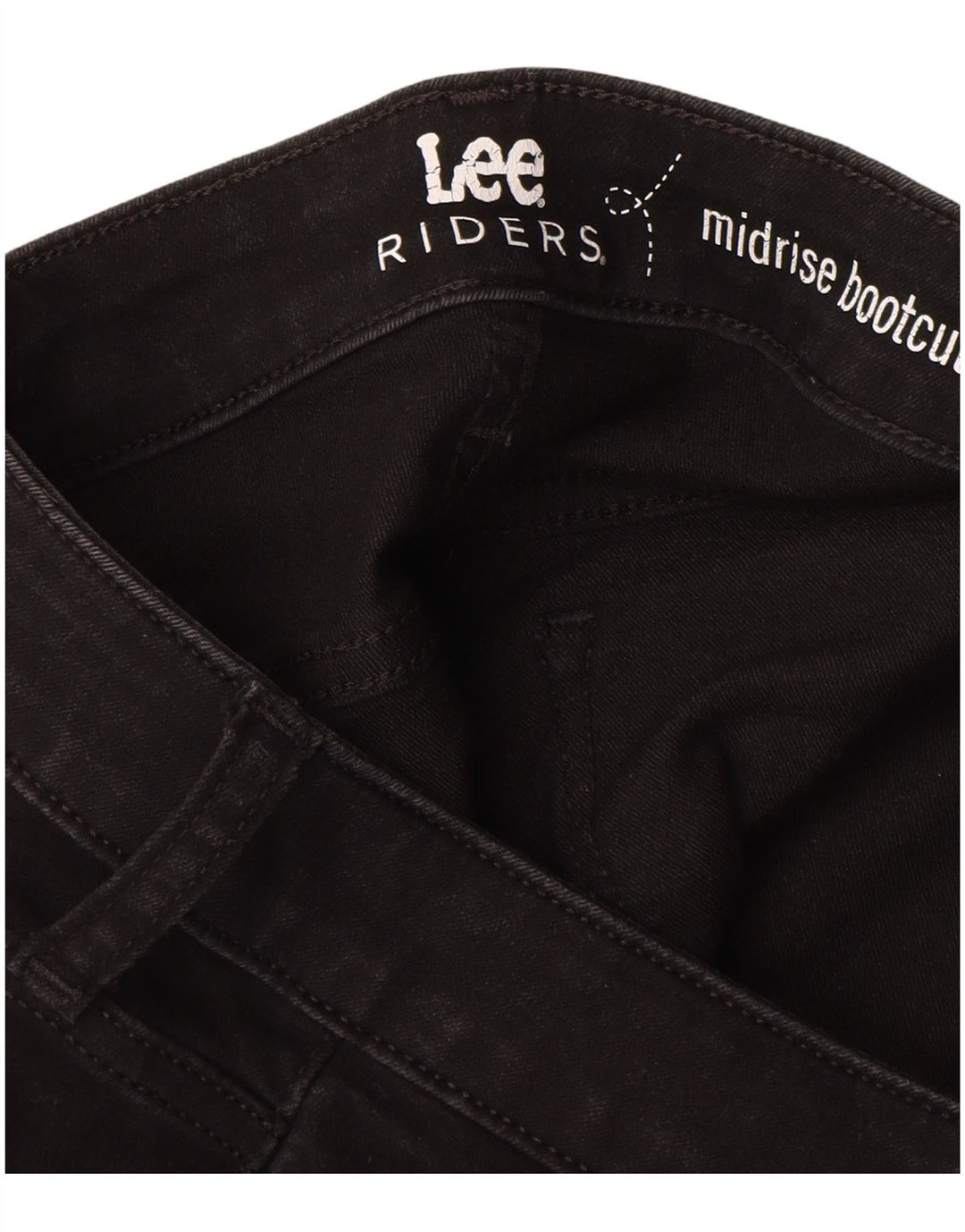 Damskie jeansy Lee Bootcut ze średnim stanem US 16 2XL W36 L32, czarne, bawełniane