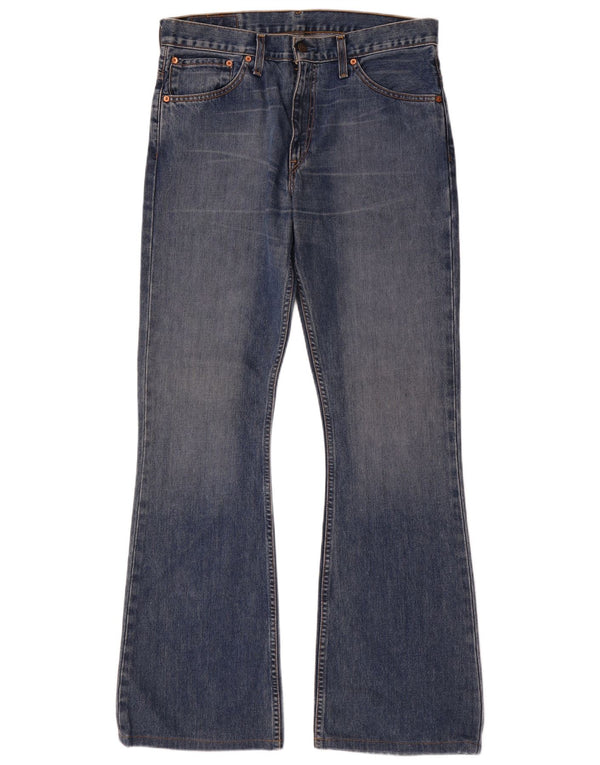 Damskie jeansy Levi's 516 z wysokim stanem W34 L36, niebieska bawełna