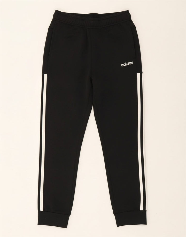 ADIDAS Boys Tracksuit Trousers Joggers 13-14 Years  Black Polyester