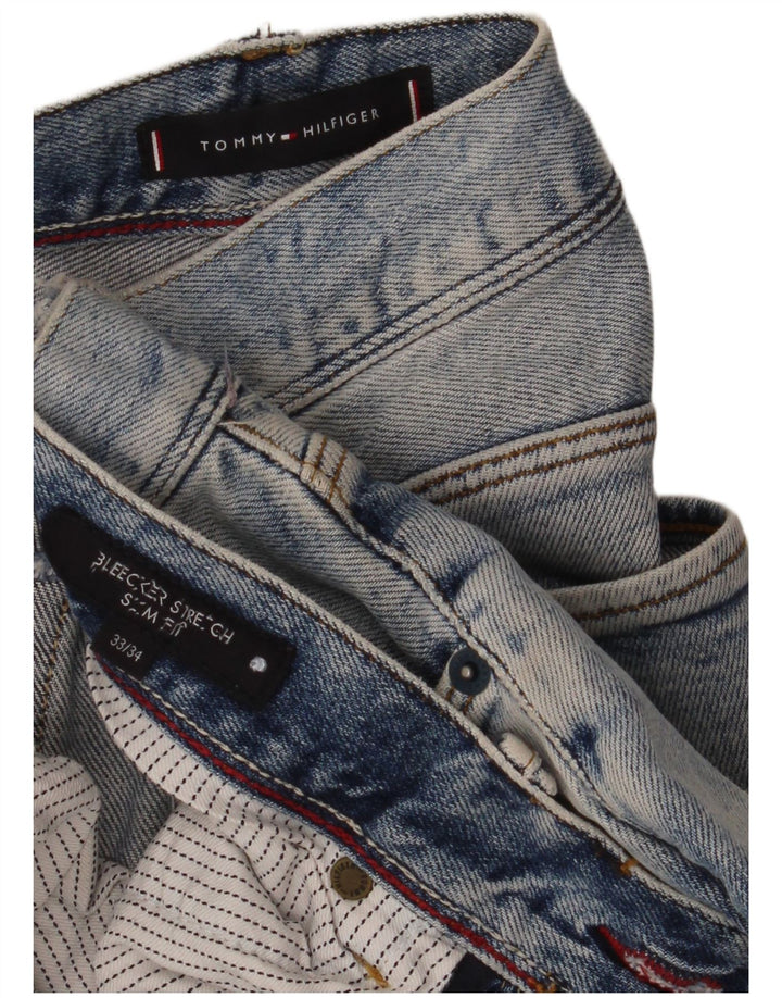 Męskie dżinsy Tommy Hilfiger Bleecker Slim W33 L34 Niebieska bawełna