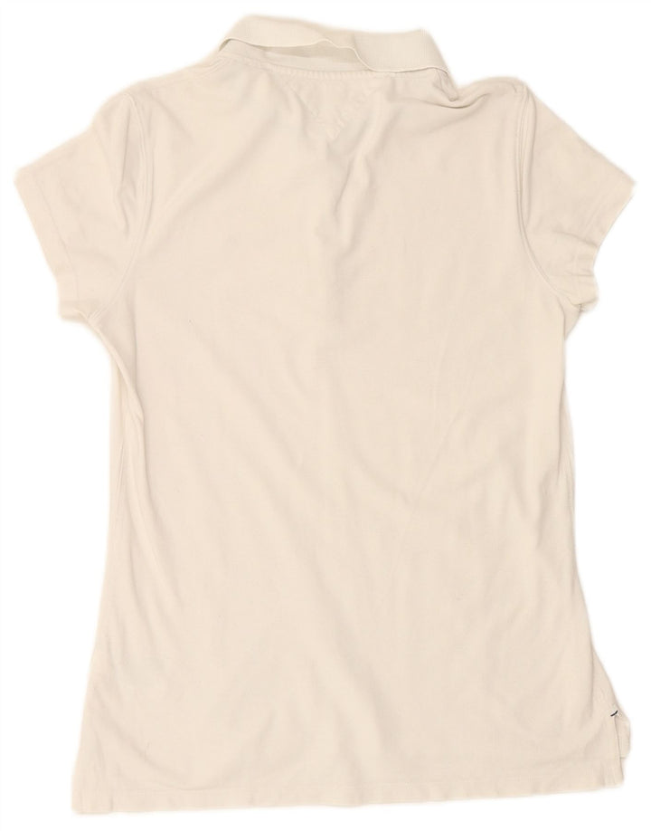 Damska koszulka polo TOMMY HILFIGER slim UK 18 XL, biała bawełna